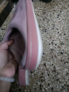 Pink Warm Slippers In 5:5 Size For Women