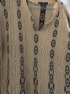 Patterned Knit winter kurta for woman