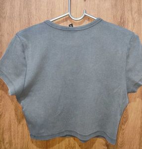 Gray Cropped Tee