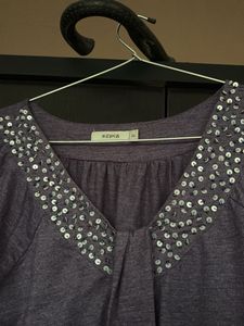 Purple Embellished Top