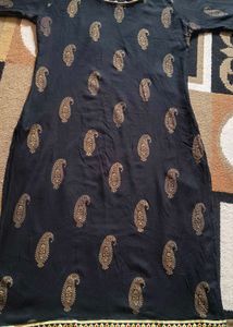 Elegant Black Paisley Kurta