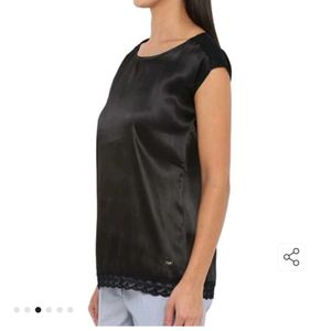 New Satin Black Top