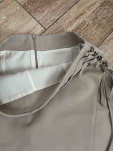 Stylish Taupe Wrap Mini Skirt