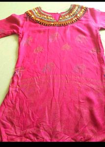 Elegant Ethnic Kurti Combo – Pink &amp; Purple