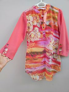 Peach Printed Top/Tunic