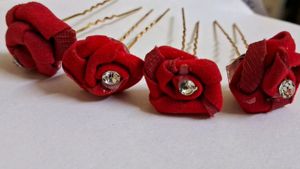 Rose Flower U Hairpins | 4 Pieces | Hair Accessory
