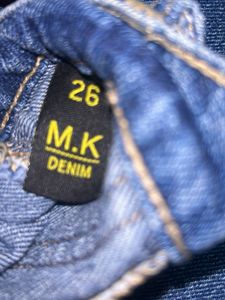Blue Denim Cargo Pants