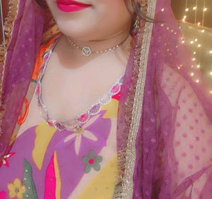 💜 Purple stylish gown with dupatta 💜
