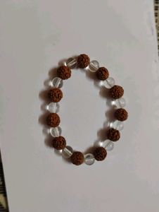 Rudraksha Bracelet with crystal beads