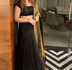 Black Lehanga 3 Piece Set