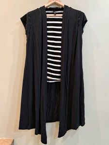 Sleeveless Black Long Top