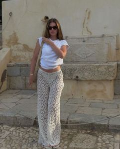 h&m beachy Beige Flare Leg Pants