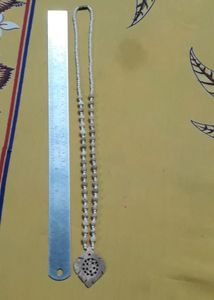 Wooden Pearl Combination Necklace/ Mala/ Haram/Har