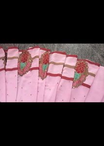 Saree With Fully Worked Leafs And Flower design
