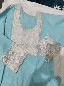Elegant Sky Blue Kurta