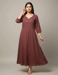 Elegant Brown Midi Dress