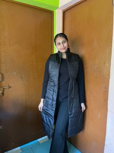 Sleeveless Padded Longline Gilet