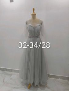 Elegant Grey Tulle Dress