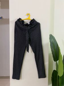 Checkered High-Waisted Pants