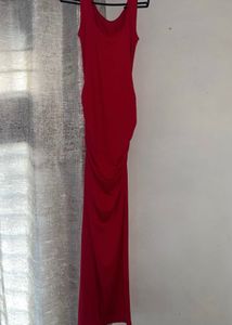 Savana Red Bodycon Maxi Dress – Size S ✨