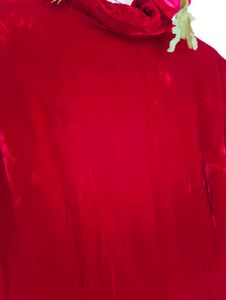 Elegant Velvet Maxi Dress with flaws