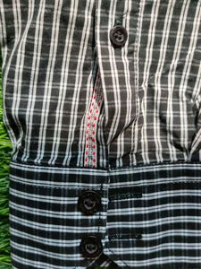 Allen Solly Black &amp; White Check Shirt 40 Size