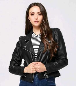 Stylish Black Faux Leather Jacket