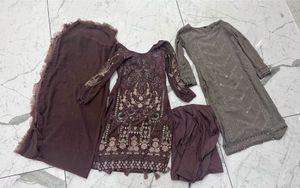 Combo Mauve Pakistani Suit Set With Pakistan Kurta