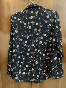 Black Floral Casual Shirt