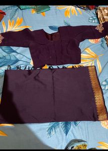 Stylish Violet Saree