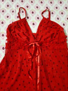 Red Sheer Babydoll