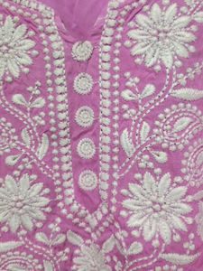 Chikankari Cotton Kurthi