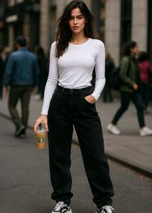 White Long Sleeve Top