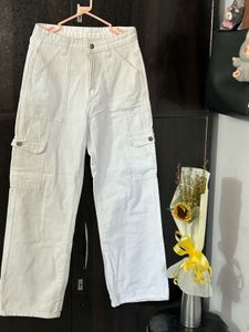 White Cargo Pants