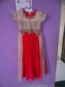 Long Frock Pink Colour
