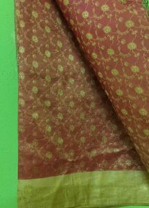 Full Sequins Saree With Banarasi Pallu and Border