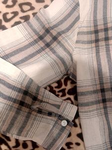 Beige Checked Shirt