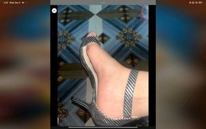 Striped Heeled Sandals