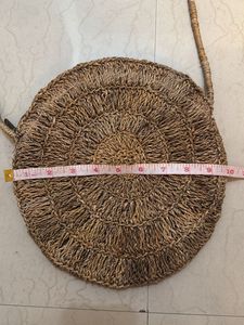 Woven Circle Crossbody Bag