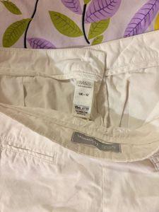 M&amp;S White Shorts