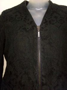 Black Jaket Floral Designed 💗