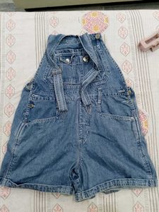 Denim Overalls Shorts