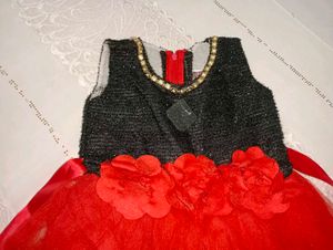 Red &amp; Black Party Dress