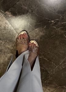 Sparkly Gold Flats