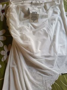 White Cotton Ethnic Skirt