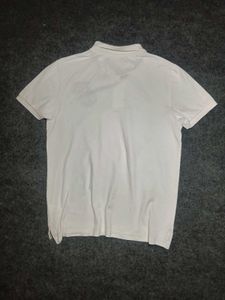 USPA Denim Co. White Polo Shirt