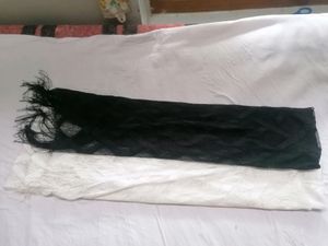 2 Shawl Of Black And White Colour