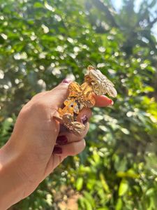 Gold Floral Cuff Bracelet