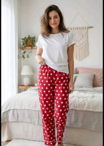 Red Polka Dot Pajama Pants