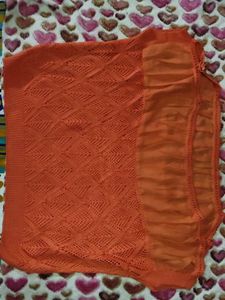 Orange Knit Cardigan